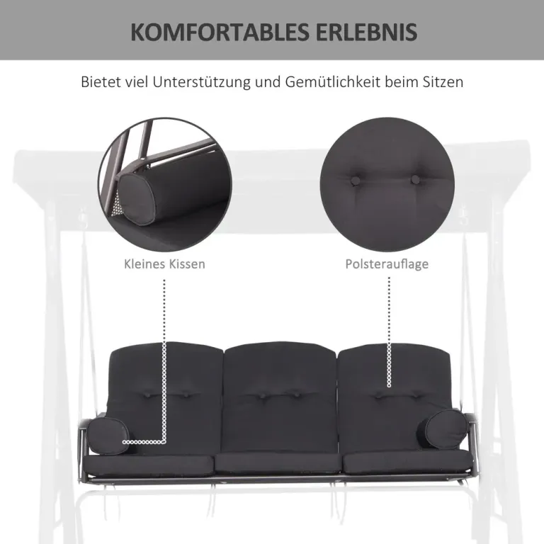 3-Sitsig Hammock med Soltak 116 x 206 x 183 cm