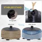 Stansboll Boxningssäck Röd av Plast och Metall för Träning Justerbar Höjd med Handskar 136-154 cm