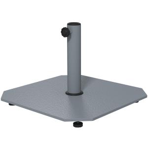 Metallparasollfot 18,5 kg, Fyrkantig Paraplyhållare för Parasoll 32/38/48 mm