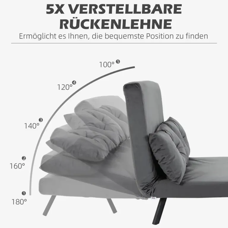 Bäddsoffa 2-Sits Soffa Mörkgrå av Sammet 102 x 73 x 81 cm