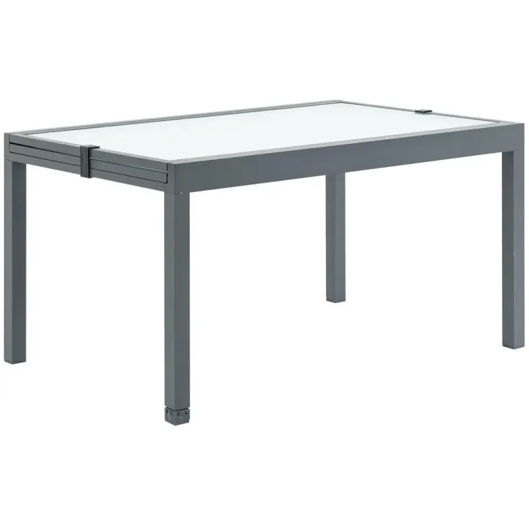 Utdragbart Trädgårdsbord i Aluminium Matbord 160-210 cm