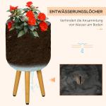 Blomkrukor med Ben 2-Pack, Dekorativa Krukor i Betong-Look, Stilren Inredning för Inomhus och Utomhus, Grå