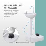 Portabel Campingvask med Tank, Smidigt Handfat med Fotpump och Handdukshållare, Hygienisk Lösning för Utomhusbruk, Grå, 51 x 33,5 x 103 cm, 17 l
