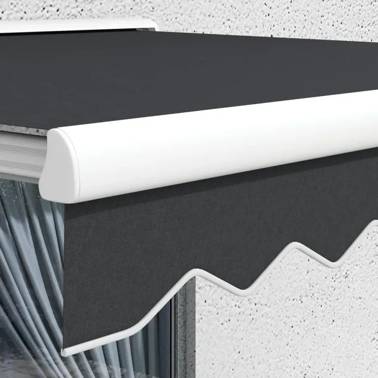 Elektrisk Markis Vikarmsmarkis Grå av Aluminium 4 x 3 m
