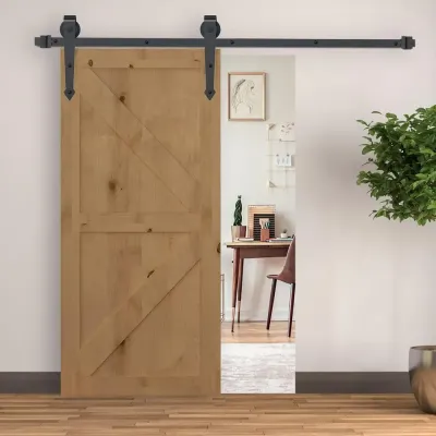 Skjutdörrsbeslag och Skena i Stål Max 100 kg, 2 m