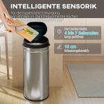 42 L Sensor Papperskorg med Mjukstängning, Beröringsfri i Rostfritt Stål