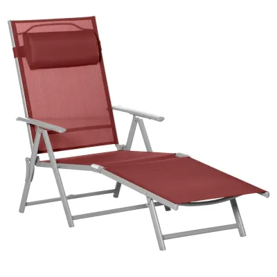 Solstol Balkongstol Vinröd 137 x 63,5 x 100,5 cm