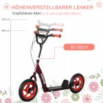 Sparkcykel för Barn med Justerbart Styre och Broms för Lek och Motion Stabil och Lättmonterad Röd Stål och Plast 2 Hjul