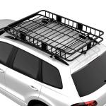 Takkorg Bil Justerbar Universal Takräcke Bagagekorg Metall Svart 162 X 99 X 16 Cm