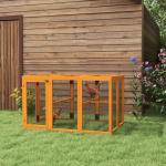 Hönshus för 1–3 Höns med Utbyggbar Design och Sittpinnar i Trä för Trädgård Hållbar och Stabil Orange Gran och Stål för Lantbruk och Hobby