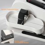 Mini Ellipsmaskin för Hemmet och Elektrisk Crosstrainer med 12 Hastigheter och 7 Motstånd Ergonomisk och Stabil Vit Metall och Plast
