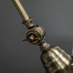 Vintage Golvlampa med Justerbar Vinkel, Mässingsfinish, Brons, 42 x 25,5 x 152 cm