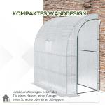 Växthus i Tunnelmodell, Rymligt Drivhus med UV-Skydd och Rullgardin, Optimalt Klimat för Odling, Vit, 200 x 100 x 215 cm