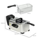Fritös 3 Liter, 2000 W med Transparent Lock och Cool-Touch-handtag, Svart