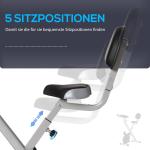 Motionscykel F-Bike Cykeltränare 8 Nivåer Magnetiskt Motstånd Höjdjusterbar Robust Stålram Svart Grå 43 X 97 X 109 Cm