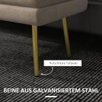 Stoppad Förvaringsbänk, Stål, Beige, 79,5 x 37,5 x 43 cm