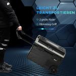 Elektrisk Kylbox med Hjul 40L, Portabel Kyl och Frys för Bil och Båt, Effektiv Kylning med Kompressor, Grå/Svart, 12/24V