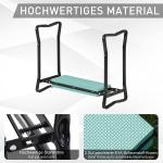 Knäpall Stabil Mörkgrön Stål för Trädgårdsarbete med Mjukt Skum och Hopfällbar Design för Avlastning Upp till 150 kg 58 x 28 x 49 cm