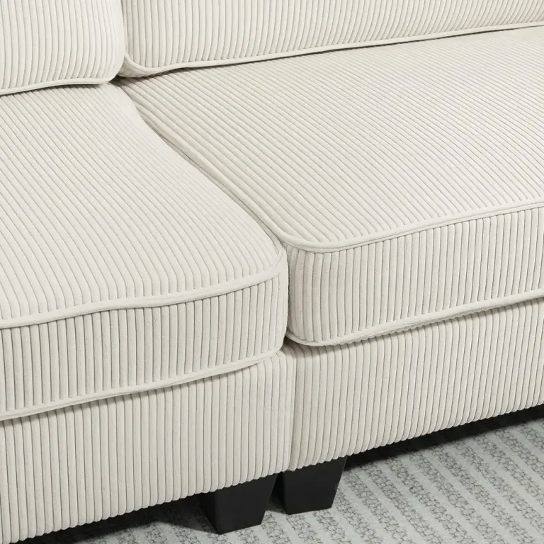 3-Sits Soffa med Armstöd Krämvit 227 x 84 x 87 cm