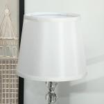 Bordslampa Sänglampa Silver av Glas och Metall för Sovrum USB Uppladdningsbar Kristallampa E27 23 x 23 x 45 cm