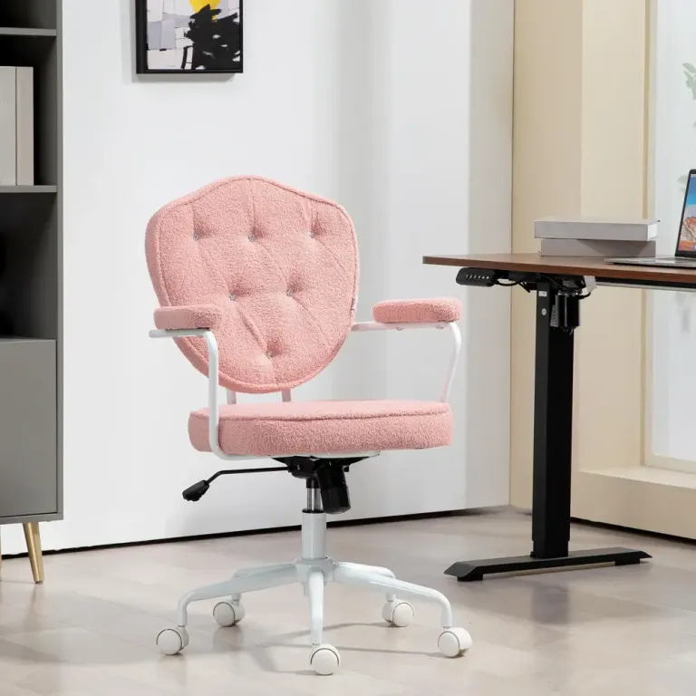 Kontorsstol Rosa av Teddyfleece och Metall