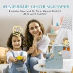Leksakskök Glassbar Flerfärgad av Trä för Barn 2-5 År Kreativ Leksak med Kökstillbehör Rolig Lek