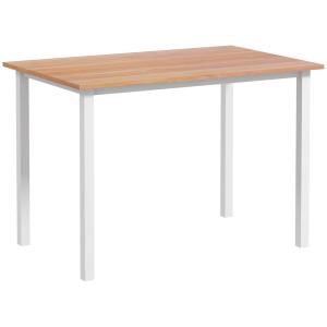 Utdragbart Matbord för 6 Personer, Brun + Vit