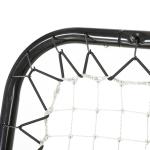 Fotbollsrebounder Hopfällbar Kickback Goal Rebound Wall 5 Nivåer för Baseboll och Basket Metall Svart 78 X 84 X 65-78 Cm