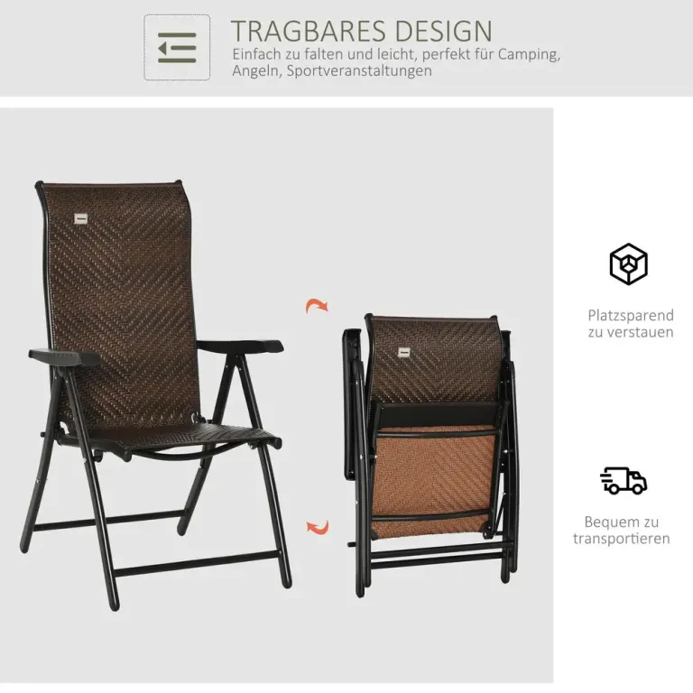 Hopfällbar Stol i Konstrotting 58 x 71 x 111 cm