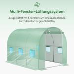 Växthusfilm 3 x 2 x 2 m, Vattentät Trädgårdspresenning med UV-skydd, Plastfilm för Växthus och Polytunnel, Grön