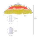 Parasoll Hawaiian Paraply Färgglatt Polyester för Trädgård och Strand Partyparaply 4 Modeller 160 Cm