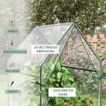 Folieväxthus Tomathus Grön av PE och Stål för Trädgård Vindtät Konstruktion med 2 Dörrar och Sidofönster UV-Skydd