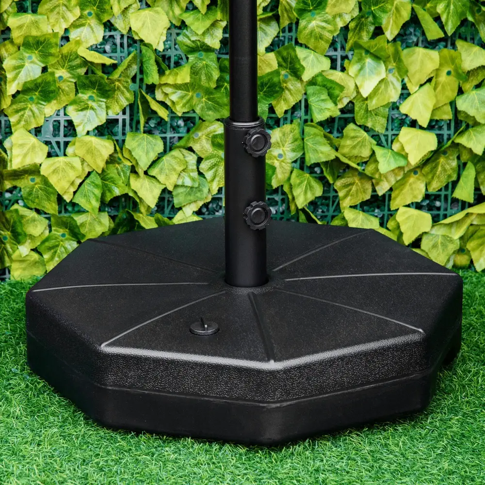 Rund Parasollfot Fyllbar Paraplyfot i Plast 60 x 36 Cm