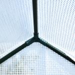 Växthus Stabil Grön Stål för Trädgård och Odling med Fyra Hyllplan och Dörr i PE-Plast Robust Konstruktion för Plantor 120 x 186 x 190 cm