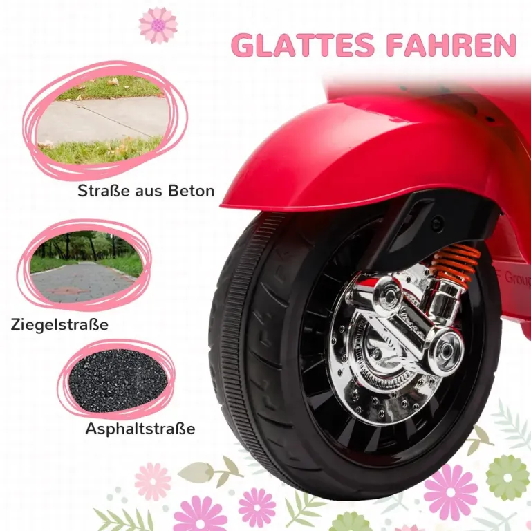 Elmotorcykel Barnmotorcykel Röd av Plast och Metall