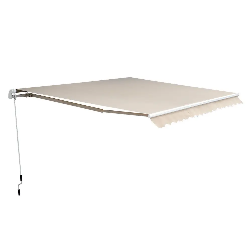 Vikarmsmarkis Beige Polyester Aluminium Uteplatsmarkis 3 M