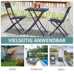 Bistroset Sittgrupp Svart Polyrattan och Metall för Balkonger och Terrasser Trädgårdsmöbler för 2 Personer Väderbeständig