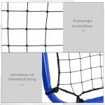 Fotbollsrebounder Kickback Goal Rebound Wall Net Justerbart 5 Nivåer Stål för Träning och Spel Blå 100 X 95 X 90 Cm