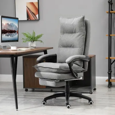 Massagekontorsstol Ergonomisk med Infällbart Fotstöd