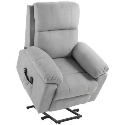 Massagestol TV-Fåtölj Grå av Tyg 89 x 99 x 103 cm
