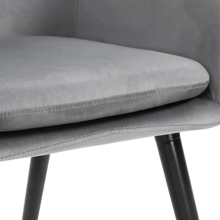 Matsalsstolar Köksstolar Grå av Sammet 54 x 56 x 74 cm