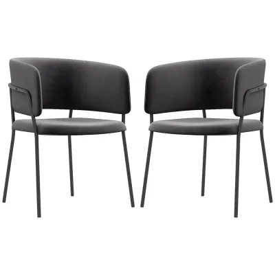 Matsalsstolar Köksstolar Grå av Sammet 57 x 53 x 73 cm