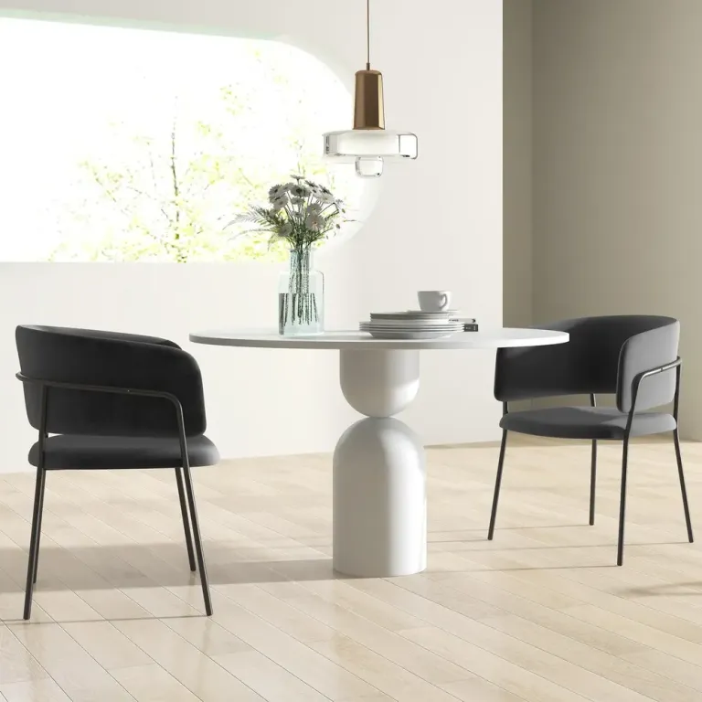Matsalsstolar Köksstolar Grå av Sammet 57 x 53 x 73 cm