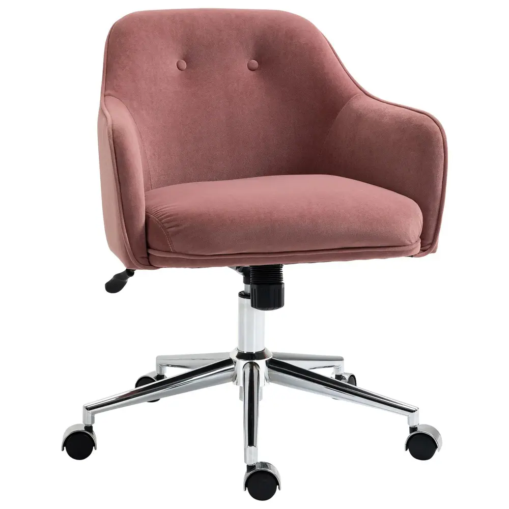 Retro Kontorsstol i Grönt Tyg Ergonomisk Skrivbordsstol