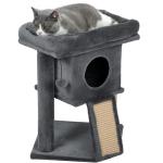 Kattträd med Juteskrapsmatta, Viloplattform, Lekboll och Katthus, Beige, 40x40x57 cm