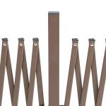 Lång Saxgrind Utdragbar Barriär Aluminium på Hjul Flexibel Avspärrning för Uppfart och Trädgård Brun 52-405 X 103,5 Cm