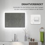 LED-badrumsspegel, Bakgrundsbelyst, Pekfunktion, Minnesfunktion, Dimmfri, 80 x 60 cm