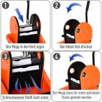 Städvagn med Mobil Hink och Vridanordning 36 L för Professionell Rengöring Svart Orange 54 X 41 X 91,5 Cm