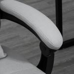 Kontorsstol Massagestol Grå av Tyg och Metall för Kontor Ergonomisk Skrivbordsstol med Liggfunktion