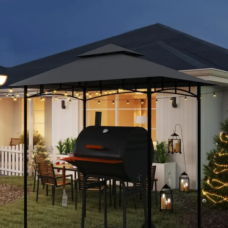 Grillpaviljong Pergola för Uteplats med Tak 3x3 m